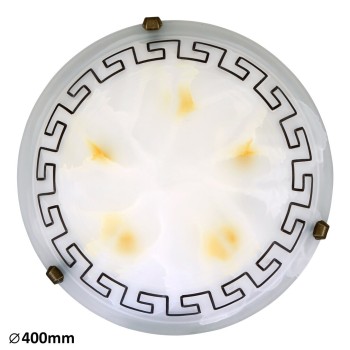 Plafoniera Rabalux 7649 Etrusco E27 2x MAX 60W geam alabastru alb