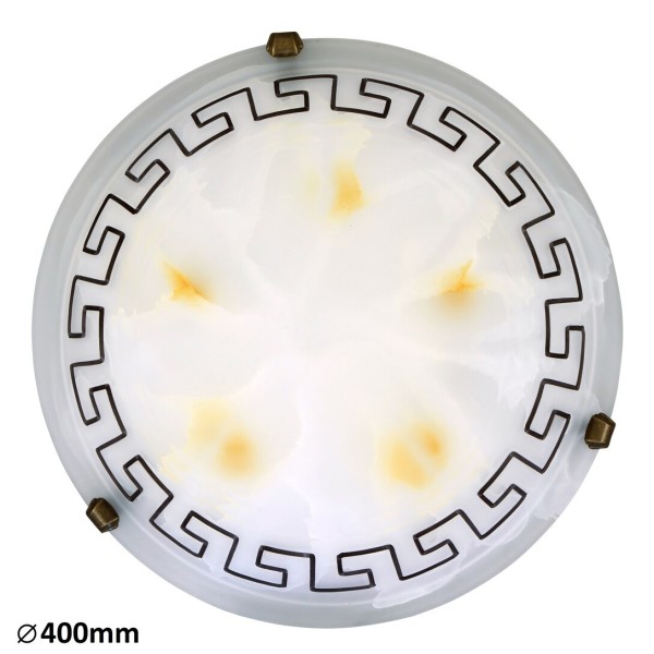 Plafoniera Rabalux 7649 Etrusco E27 2x MAX 60W geam alabastru alb