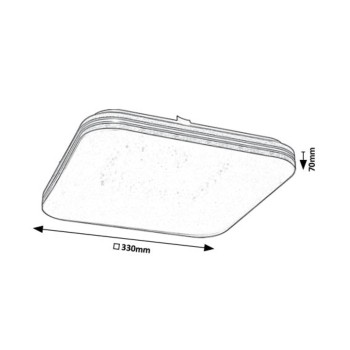 Plafoniera LED Rabalux 71178 Oscar2 1170lm 3000K alb