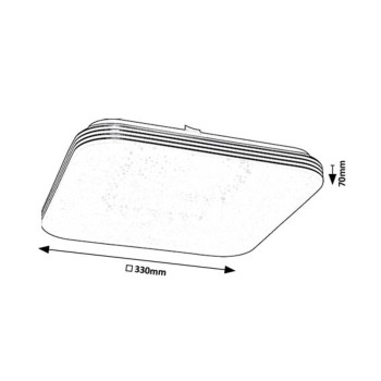 Plafoniera LED Rabalux 71180 Oscar2 1350lm 4000K alb