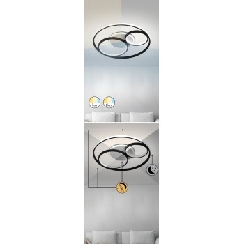 Plafoniera LED Rabalux 3335 Aquila 2300lm 3000-6000K negru