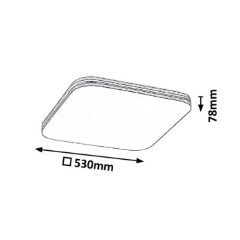 Plafoniera LED Rabalux 3409 Oscar 2700lm 4000K alb