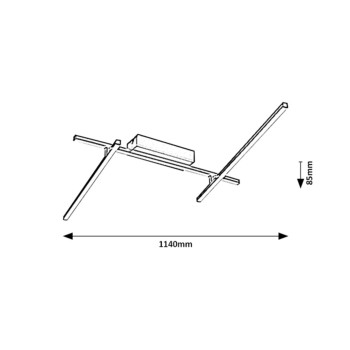 Plafoniera LED Rabalux 71019 Negan 1550lm 4000K argintiu