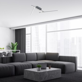Plafoniera LED Rabalux 71019 Negan 1550lm 4000K argintiu