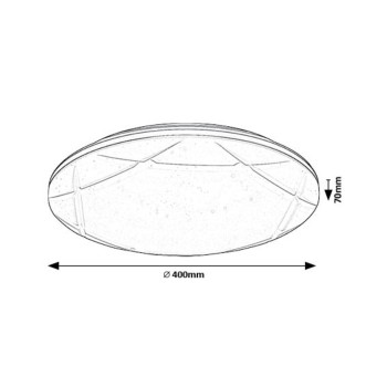 Plafoniera LED Rabalux 71053 Oswald2 1800lm 4000K argintiu
