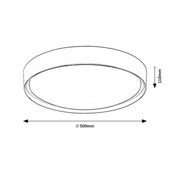 Plafoniera LED Rabalux 3146 Achilles 3200lm 2700-6500K negru
