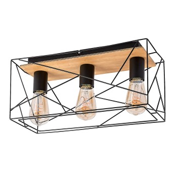 Plafoniera Rabalux 71023 Boire E27 3x MAX 40W negru