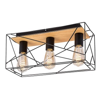 Plafoniera Rabalux 71023 Boire E27 3x MAX 40W negru