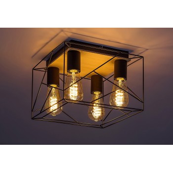 Plafoniera Rabalux 71024 Boire E27 4x MAX 40W negru