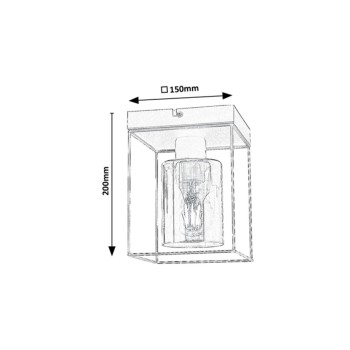 Plafoniera Rabalux 71031 Chadwick E27 1x MAX 25W negru