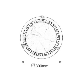 Plafoniera Rabalux 7648 Etrusco E27 1x MAX 60W geam alabastru alb