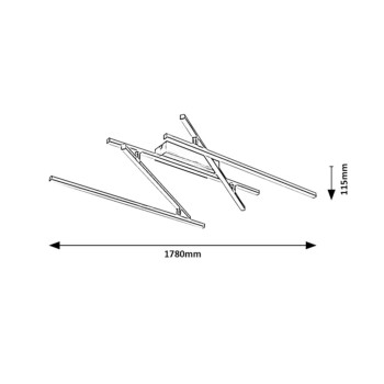 Plafoniera LED Rabalux 71020 Negan 2460lm 4000K argintiu