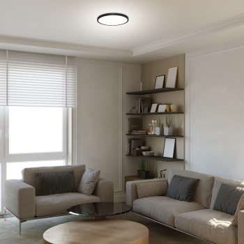 Plafoniera LED Rabalux 71072 Paulos 1850lm 4000K negru