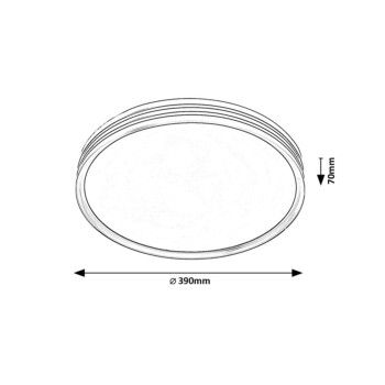 Plafoniera LED Rabalux 71118 Epora 1120lm 3000K negru mat