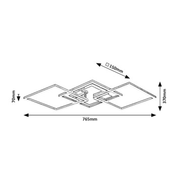 Plafoniera LED Rabalux 3200 Sigurd 2900lm 3000K crom