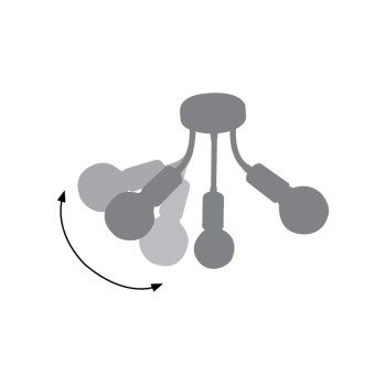 Plafoniera Rabalux 6809 Almus E27 5x MAX 60W negru