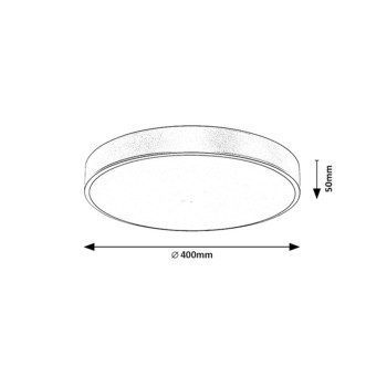 Plafoniera LED Rabalux 71037 Tesia 2300lm 3000K auriu