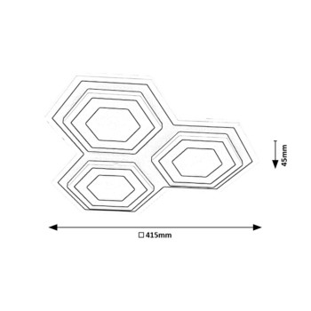 Plafoniera LED Rabalux 71115 Bitsi 3200lm 3000+6000K negru