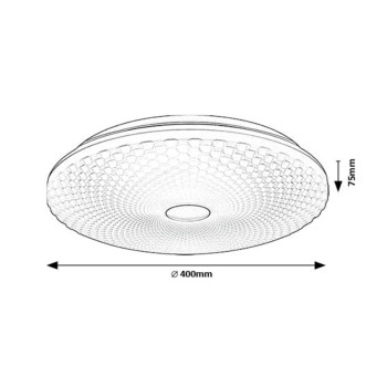 Plafoniera LED Rabalux 71184 Galeti2 1900lm 4000K argintiu