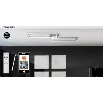 Plafoniera LED Rabalux 71015 Benedick 3050lm 2700-6500K argintiu/ aluminiu slefuit