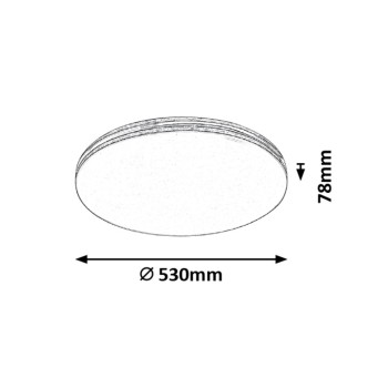 Plafoniera LED Rabalux 3411 Oscar 2700lm 4000K alb