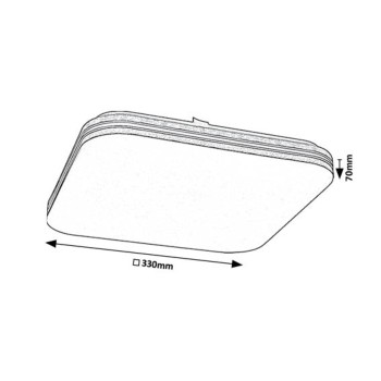Plafoniera LED Rabalux 71174 Oscar2 1170lm 4000K alb