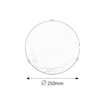 Plafoniera Rabalux 1845 Scroll E27 (A50) 1x MAX 60W alb