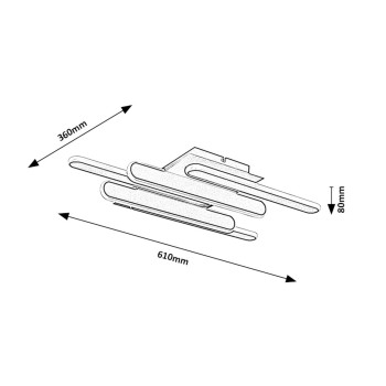 Plafoniera LED Rabalux 71050 Sindri 1900lm 3000