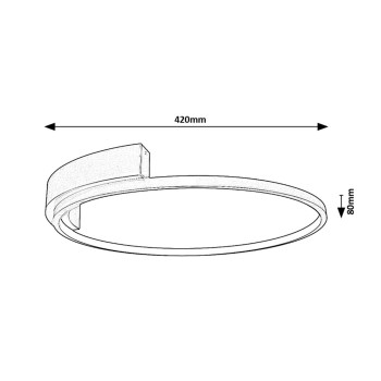 Plafoniera LED Rabalux 71287 Holize 1350lm 4000K auriu