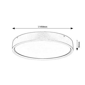 Plafoniera LED Rabalux 71289 Dewson 2480lm 3000K aluminiu slefuit