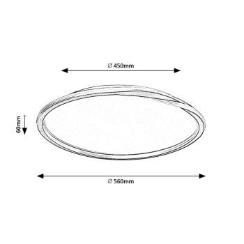 Plafoniera LED Rabalux 71291 Mathiola 2450lm 3000K auriu
