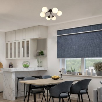 Plafoniera Rabalux 71294 Meduza E14 6x MAX 20W negru mat