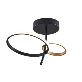 Plafoniera LED Rabalux 71296 Emilion 1450lm 4000K negru/ auriu