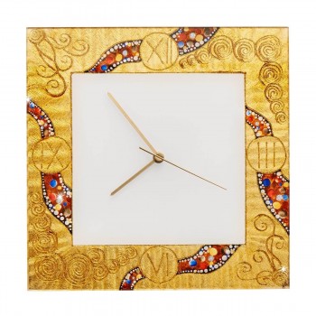Ceas decorativ de perete TIME - Kolarz, Kiss Auriu, 30x30cm - 1