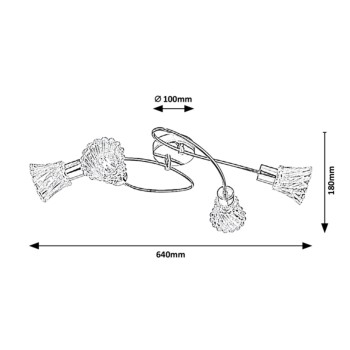 Plafoniera Rabalux 5302 Hestia E14 4x MAX 40W crom