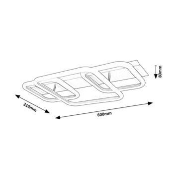 Plafoniera LED Rabalux 6997 Fandral 3800lm 4000K crom satin