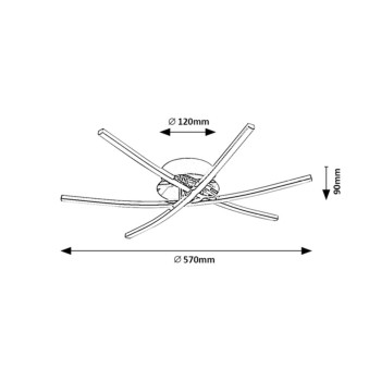 Plafoniera LED Rabalux 4606 Cyclone 1450lm 4000K crom