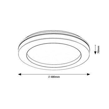 Plafoniera LED Rabalux 71003 Cooperius 3800lm 3000
-6500K alb