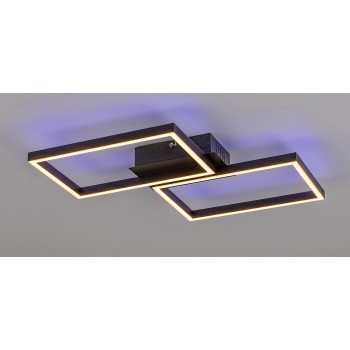 Plafoniera LED Rabalux 71032 Ludano 2400lm 2700-6500K negru mat