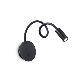 Aplica de perete IDEAL LUX FOCUS-2 AP 203195, LED 3.5W, 280lm, 3000K, negru