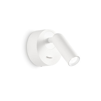 Aplica de perete IDEAL LUX BEAN AP ROUND 260600, LED 3W, 280lm, 3000K, alb