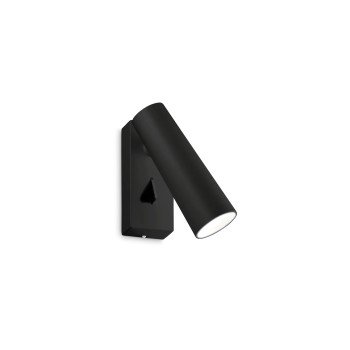 Aplica de perete IDEAL LUX PIPE AP 281001, LED 7W, 580lm, 3000K, negru
