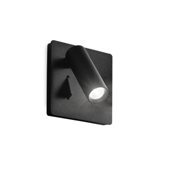 Aplica de perete IDEAL LUX LIPE AP 250113, LED 3W, 200lm, 3000K, negru