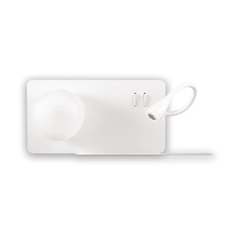 Aplica de perete IDEAL LUX BOOK-2 AP 174822, LED 3W, 200lm, 3000K, alb