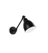 Aplica de perete IDEAL LUX NEWTON AP1 027852, E27 42W, negru