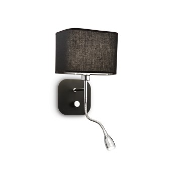 Aplica de perete IDEAL LUX HOLIDAY AP2 124179, LED 1.5W, 55lm, 3000K, negru