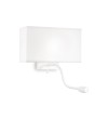 Aplica de perete IDEAL LUX HOTEL AP2 215693, LED 1.5W, 55lm, 3000K, alb