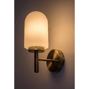 Aplica de perete pentru baie Rabalux 71060 Zenkai E14 1X MAX 10W bronz, alb - 1