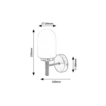 Aplica de perete pentru baie Rabalux 71060 Zenkai E14 1X MAX 10W bronz, alb - 1