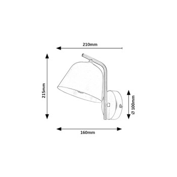 Aplica de perete Rabalux 3094 Malia E14 1x MAX 25W gri